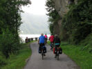 self-supported cyclists on the Danube cycle path
